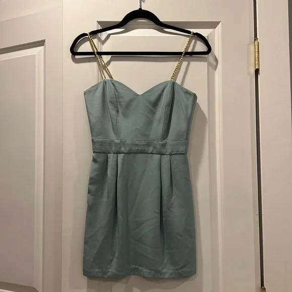 naven party dress NBD x Naven Macie Lace Exposed Back Deep V Fit & Flare Mini Party Dress S $158